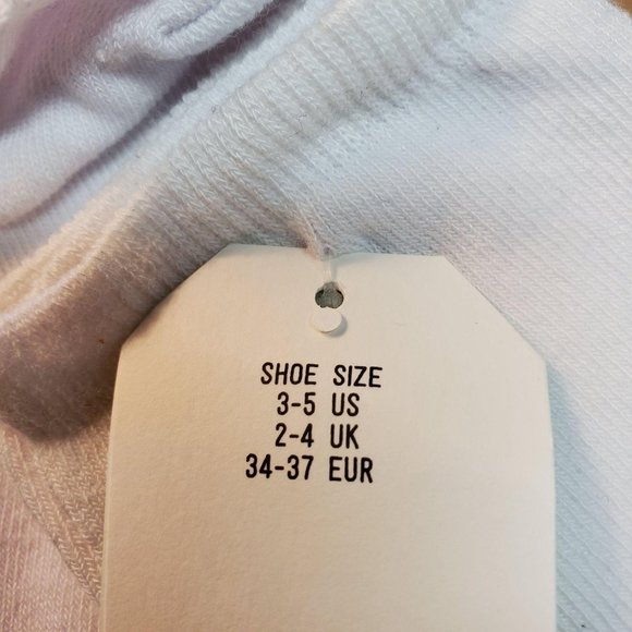 Crazy 8 Ankle Socks 6 Pack Large 3-5 White - Picture 4 of 5